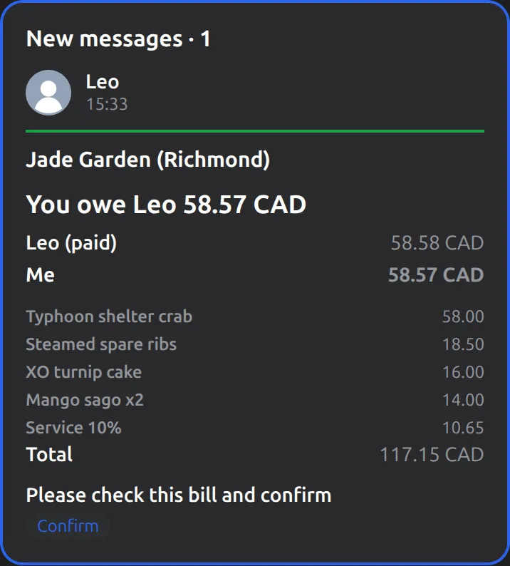 The Mushare card in Alice's Muse: the message that arrived