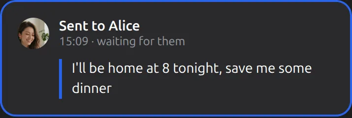 The Mushare card in Your Muse: Tell Alice I'll be home at 8 tonight, save me some dinner