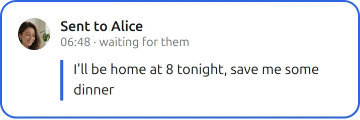 The Mushare card in Your Muse: Tell Alice I'll be home at 8 tonight, save me some dinner